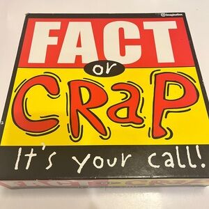 Fact or Crap Card Game - Bold Red, Yellow, Black